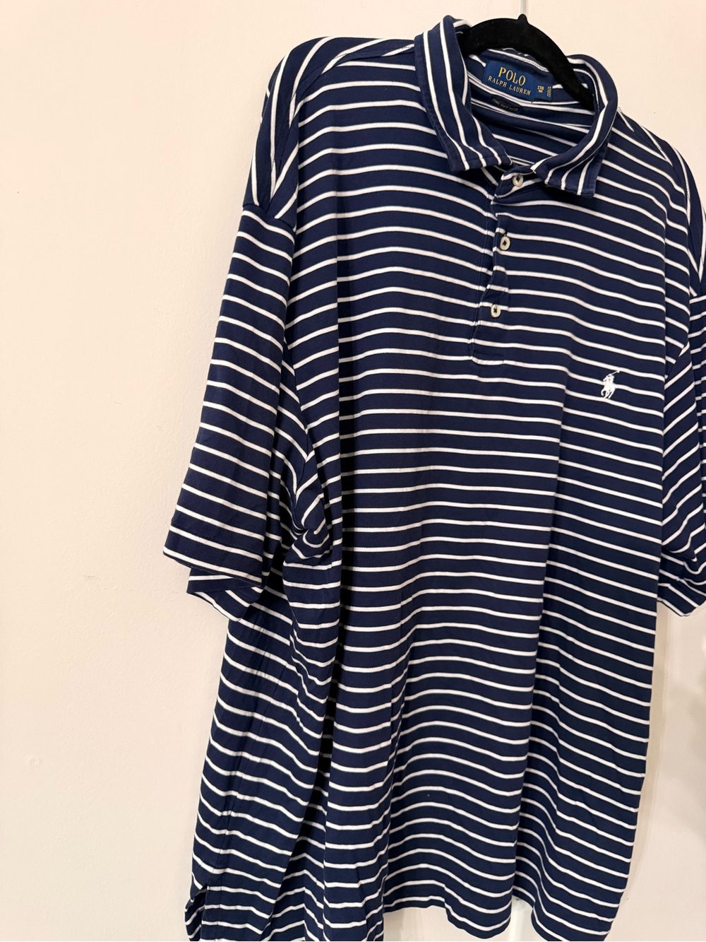 Polo by Ralph Lauren Navy and White Striped Polo Shirt